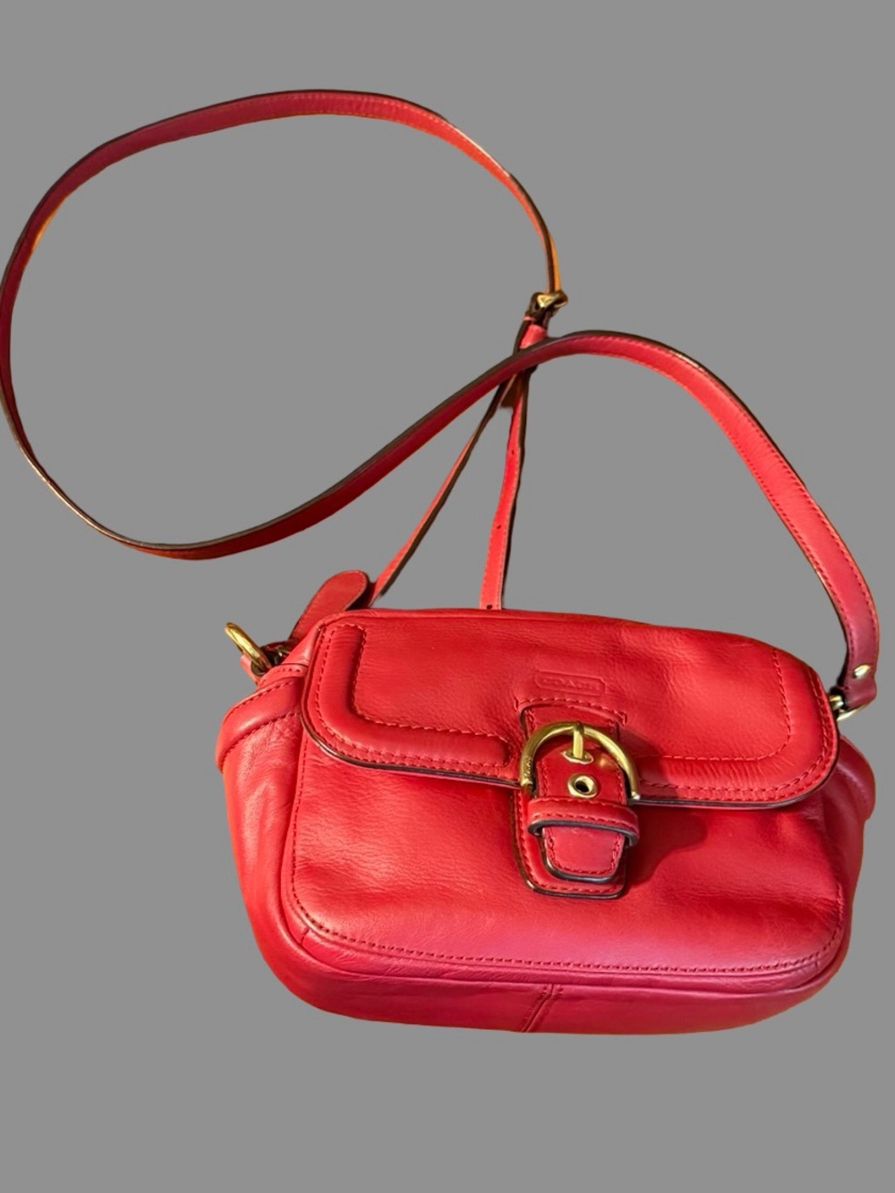 Coach Campbell Red Leather Camera Crossbody Bag – Style F25150